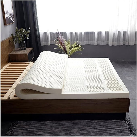 100% Natural Latex Mattress,Washable Natural Latex Mattress Imported Natural Rubber Pure Mattress,2in,200x200cm(79x79in)