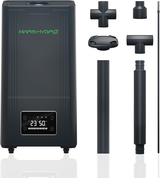 MARS HYDRO Plant Humidifier 15L,with Adjustable Humidity,Timer Function,Ultrasonic Precise and Silent Operation,No-Leak Seal for Grow Tent,Indoor Planting,Greenhouse,Bedroom