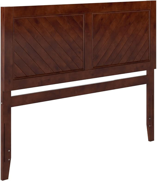 AFI, Canyon Queen Solid Wood Rustic Farmhouse Headboard, Walnut