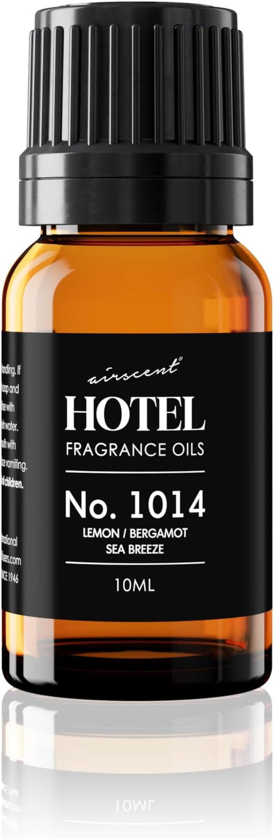AirScent Hotel Diffuser Oil No. 1014 - The Iconic 5-Star Hotel Coastal Blend - Lemon Bergamot Sea Breeze - 10 mL Premium Fragrance Oil for Ultrasonic and Waterless Diffusers and Crafting