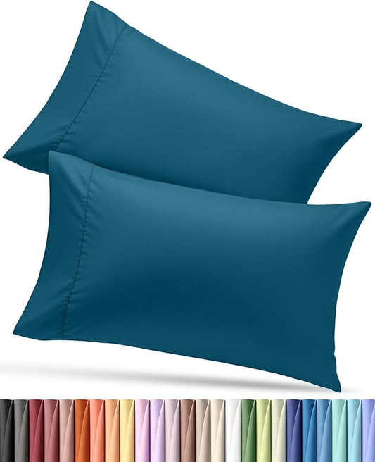Utopia Bedding Pillow Cases King Size 2-Pack – Soft Brushed Microfiber – Envelope Closure – Perfect for Hospitals, Hotels, Guest Rooms – Oeko-TEX Certified, 20x40 Inches (Denim Blue)