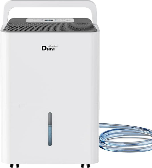Small Dehumidifier for 2500 Sq.ft, Max 35 Pint/D, Smart Compressor Dehumidifier with Drain Hose, Intelligent Humidistat