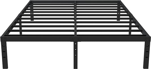 Upcanso 16 Inch Full Size Bed Frame No Box Spring Need, Metal Platform Full Bed Frames with 14 Inch Storage, 3,500 lbs Heavy Duty Steel Slats Support, Easy Assembly Mattress Foundation