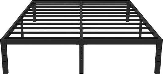 Upcanso 16 Inch Queen Bed Frame No Box Spring Required, Metal Platform Queen Size Bed Frames with 14 Inch Storage, 3,500 lbs Heavy Duty Steel Slats Support, Easy Assembly Mattress Foundation