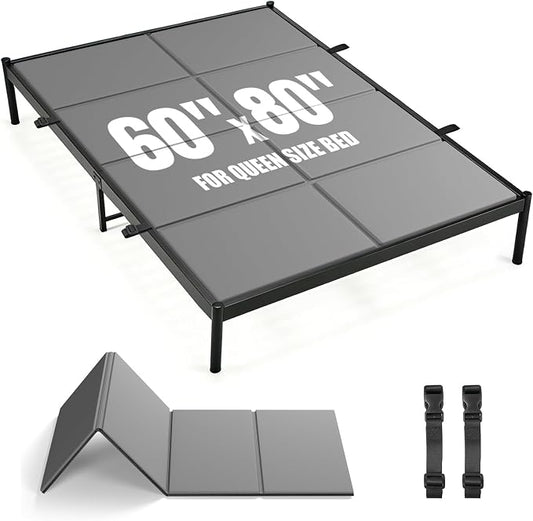 Premium Bunkie Board Queen Size (60" x 80") – High Density Mattress Support, Helps Reduce Sagging, Low Profile, Non-Slip, Moisture-Resistant, for Platform & Slatted Bed Frames