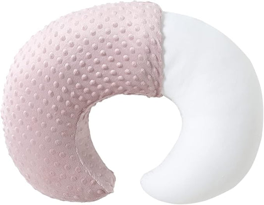 Baby Nursing Pillow and Body Positioner with Premium Slipcover for Breastfeeding for Baby Boys and Girls, Feeding Pillow with Breathable Comfortable Pillowcase (Sepia Rose)