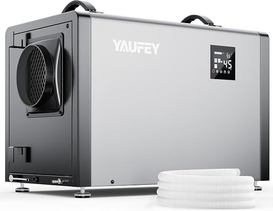 Yaufey 216 Pints Commercial Dehumidifier with Pump for 8000 Sq.Ft. Crawl Space, Basement, Industrial Area, 10-90% RH Humidity Control, 24/7 Running Continuous Drainage, TUV Certified, 5-Yr Coverage