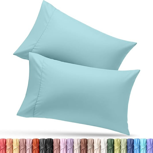 Utopia Bedding King Pillow Cases - 2 Pack - Envelope Closure - Soft Brushed Microfiber Fabric - Shrinkage and Fade Resistant Pillow Covers King Size 20 X 40 Inches (King, Spa Blue)