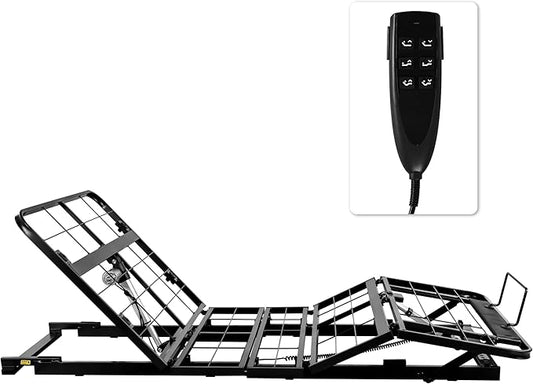 Twin XL Adjustable Bed Frame Without Legs for Rv Platform Storage Bed, Zero Clearance Head & Foot Electric Lift Recline