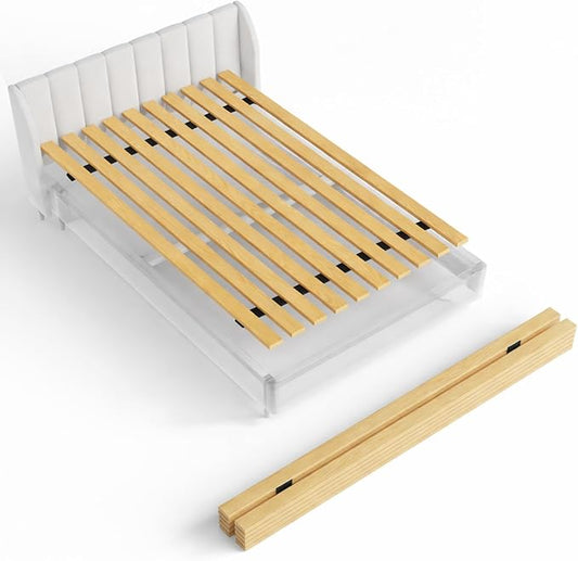 Wooden King Bed Slats for Support Under Mattress – Replacement Wood Slats for King Size Bed Frame – Under Mattress Support Without Extra Height – 2.38-Inch Standard Width