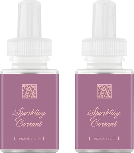 Pura & Aromatique Home Scent Refill - Smart Home Air Diffuser Fragrance - Up to 120-Hours of Luxury Fragrance per Refill - Household Essential - 2 Pack - Sparkling Currant
