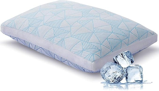 Cotelovo Shredded Memory Foam Cooling Soft Bamboo Viscose Pillow Adjustable Hypoallergenic Hotel Quality Pillow for Stomach, Back or Side Sleeper, Oeko-TEX Certified King Size