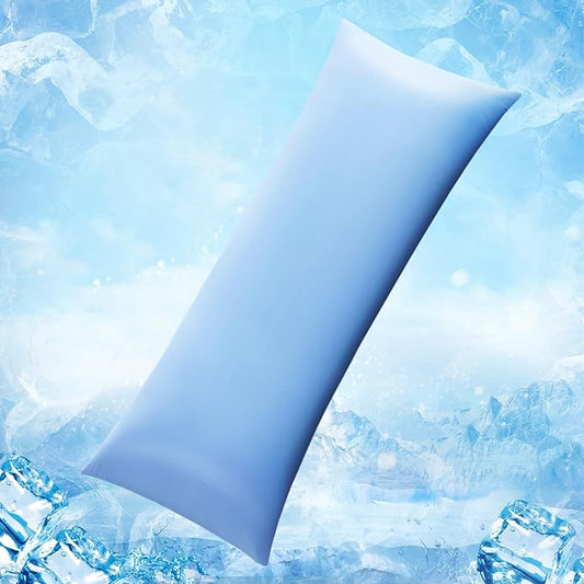 Avolare Cooling Pillow Cases, Arc-Chill Q-Max>0.5 Body Pillowcases for Hair Skin and Hot Sleepers, Soft Silky 20" x 54" Summer Long Pillow Cover with Zipper 1 Pack - Blue