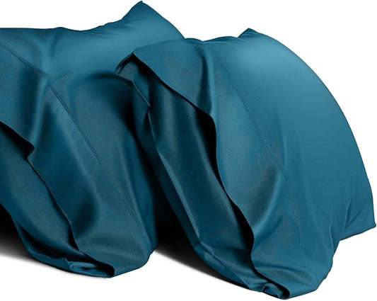 WishSmile Teal Cooling Pillowcases,2 Pack,20x36 inches