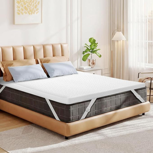 Czpalo California King 3 Inch Gel Memory Foam Mattress Topper with Removable & Washable Breathable Cover, CertiPUR-US Certified