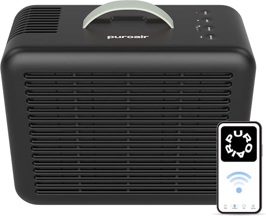 PuroAir Air Purifier 100i Smart HEPA Air Purifiers for Home Pets - Portable Small Air Purifier Filters up to 550 Ft² of Pollutants, Smoke, Pollen, Dust - Room Air Purifiers for Bedroom, Baby, Office