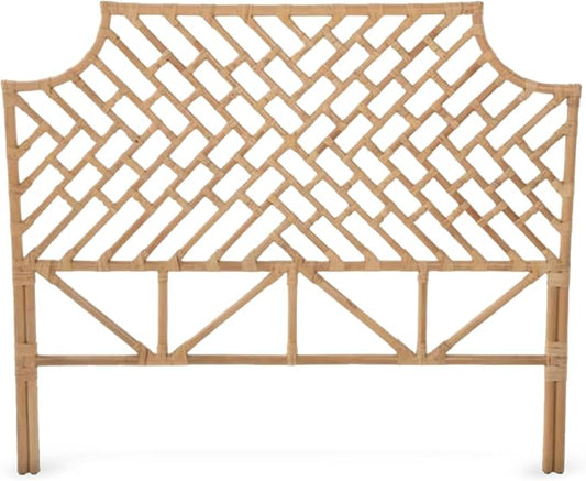 KOUBOO Rattan Chippendal Headboard, California King Size, Handmade, Bedroom Furniture, Bohemian Decor, Headboard, Natural