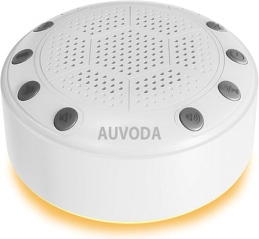 S318 Sound Machine, White Noise Sound Machine for Sleep, Baby, Kids, Adults, Home, Office, Travel, Portable, 25 Non-Looping Sounds, 11-Color Night Light, Memory & Timer, BT5.3, Rechargeable