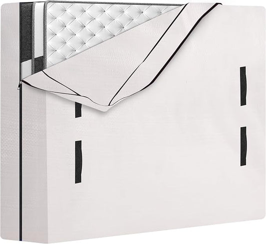 HOMESURE Mattress Bags for Storage & Moving - Heavy Duty, Strong Zipper Closure - Semi-Transparent, Full XL