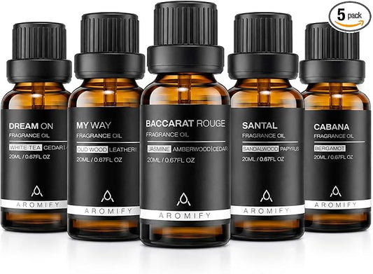 Diffuser Oil Gift Set, 20ml / 0.67 fl oz. Oil Set, Hotel Scent Diffuser Oil, Hotel Fragrance Oil for Diffuser, 5 Pack of Essential Oils, Scents Inspired by Luxury Hotels