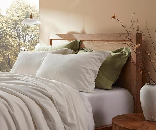 Down Feathers Pillows Standard Size Set of 2- Hotel Collection Bed Pillows | Feather-Proof 1000+ Clean | Naturally Resilient Pure | Pillows for Side, Back & Stomach Sleepers, 20"x30" 2 Pack