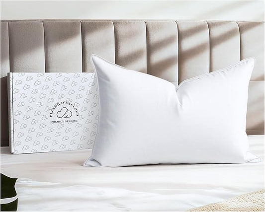 White Goose Down Pillow - Luxury Hotel Bed Pillow with 100% Natural 1000+ Fill Power Goose Feather Down Pillow for Sleeping, 700TC Cotton Shell, King Size- Soft, 1 Pack