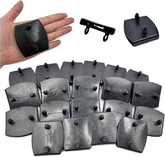 20pcs 54x9mm Black Replacement Bed Slat Plastic Centre Caps Holders for Holding Securing Wooden Slats Bed Base,Width 54mm x Height 9 mm (Inside Dimension)