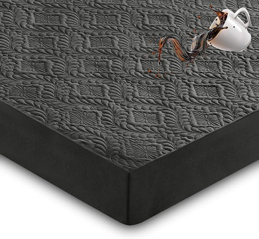 Sufdari Full Waterproof Mattress Protector, Waterproof Mattress Cover,Breathable & Noiseless Mattress Pad, Waterproof Quilted Fitted Sheet Fits Up to 8-18" Deep Pocket