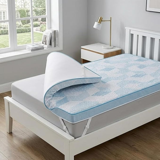 PERLECARE Twin XL Mattress Topper -3 Inch Cooling Gel Memory Foam Bed Topper with Bamboo Cover, Soft & Supportive, Pressure Relief, Removable and Washable, Made with CertiPUR-US® Certified & Oeko-Tex