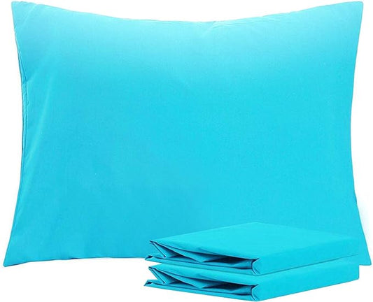 NTBAY Standard Pillowcase Set - 2 Pack Brushed Microfiber - Soft, Wrinkle-Free, Fade, Stain-Resistant, Pillow Cases with Envelope Closure - 20x26 Inches, Blue