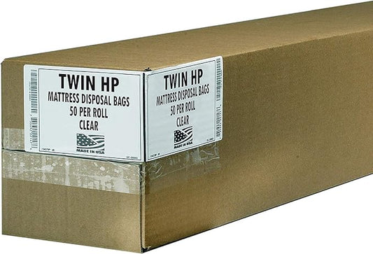 Aluf Plastics HP MAT Twin High Performance 2.0 MIL (eq) Mattress Twin Bag - 50" x 90" (Pack of 50)