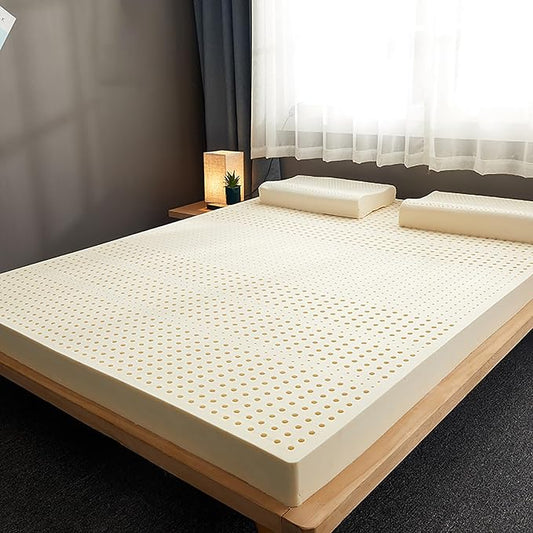 NaKeah 100% Natural Latex Organic Breathable and Comfortable, Durable and Not Easy to Collapse Mattress Topper, Natural Latex Mattress,2.5cm,135x190cm
