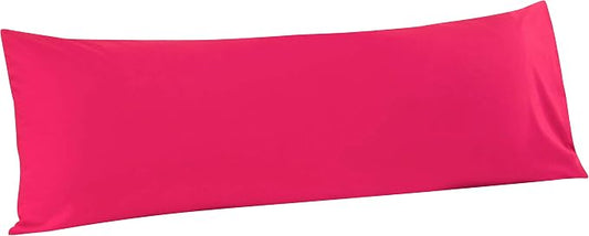 FLXXIE Body Pillow Cover - Super Soft Microfiber 20x54 Body Pillow Case - Envelope Closure, Wrinkle, Stain Resistant 20x54 Long Pillowcase, Magenta