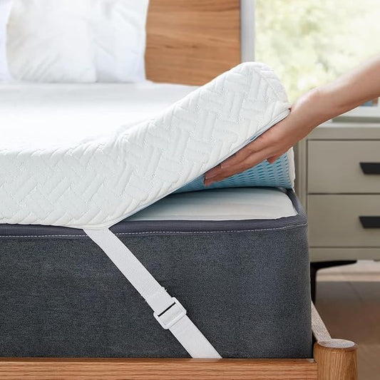PERLECARE Twin Mattress Topper - 4 Inch Cooling Memory Foam Mattress Pad Made with CertiPUR-US® Certified Foam, Bed Topper with Bamboo Cover,Removable & Washable & Non-Slip, Oeko-Tex Certified