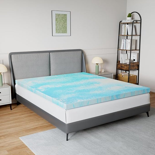 Novilla Mattress Topper Queen Size - 2 Inch Cooling Memory Foam Mattress Topper, Slow-Rebound Pressure Relief, Soft Comfort