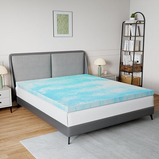 Novilla Mattress Topper Full Size - 3 Inch Cooling Memory Foam Mattress Topper, Slow-Rebound Pressure Relief, Soft Comfort