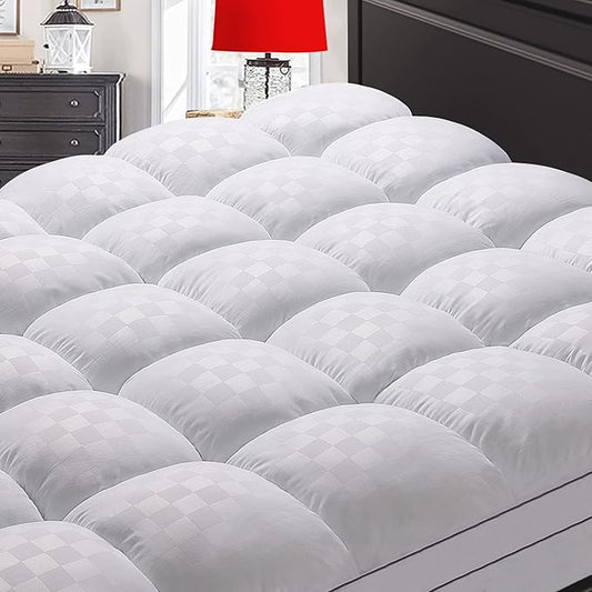 SameBed Mattress Topper Full,Extra Thick Mattress Pad Cover for Back Pain,Cooling Mattress Protector with 8-21 Inch Deep Pocket,Overfilled Down Alternative Filling