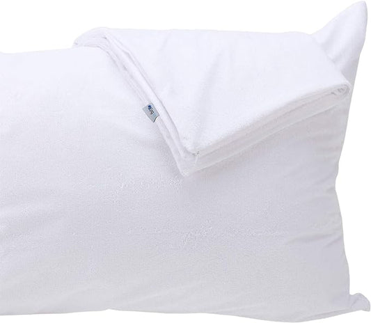 Kingnex Down Feather Proof Body Pillow Protectors 20x54 Waterproof Soft Bamboo Viscose Terry Pillow Covers 1 Pack Only 21x55