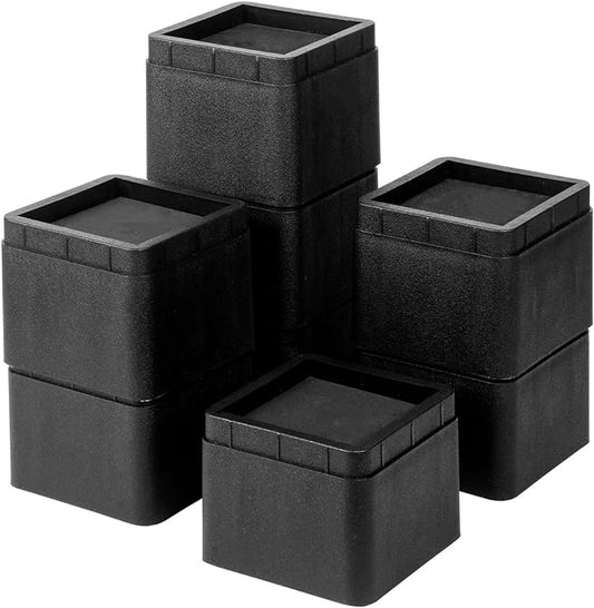 BTSD-home Stackable Bed and Furniture Risers 3 Inch Heavy Duty Bed Lifts for Dorm Couch Chair Table Additional 3 or 6 Inch Set of 8