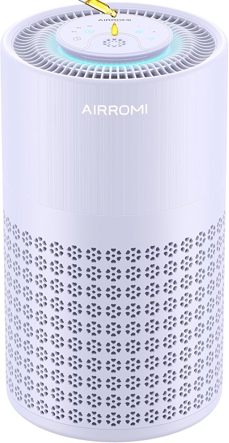 AIRROMI Air Purifier for Bedroom with A2001 Lavender Purple