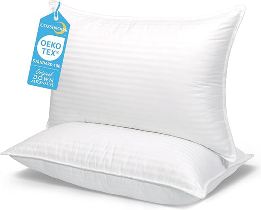 COZSINOOR Bed Pillows for Sleeping King Size Cozy Dream Series Hotel Quality Pillows Premium Plush Fiber, Breathable Cover Skin-Friendly