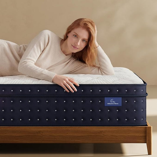 Vesgantti King Mattress 12 Inch - King Size Mattress Medium Plush Hybrid with Multi-Layer Thick Top, Motion Isolation Pocket Springs for Side Sleepers, Back Pain Relief, CertiPUR-US