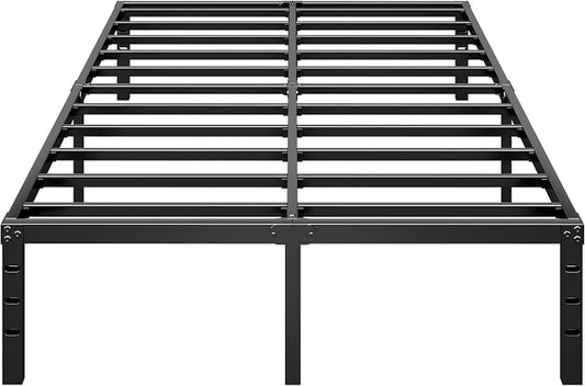 HLIPHA Metal Platform Bed Frame 16 Inch Tall,No Box Spring Needed,Full Size Bed with Heavy Duty Strong Support Slats,Easy to Assemble,Black