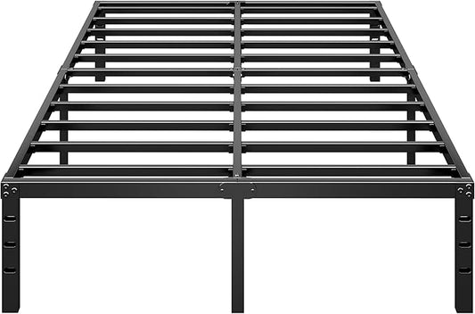 HLIPHA Metal Platform Bed Frame 18 Inch Tall,No Box Spring Needed,Full Size Bed with Heavy Duty Strong Support Slats,Easy to Assemble,Black