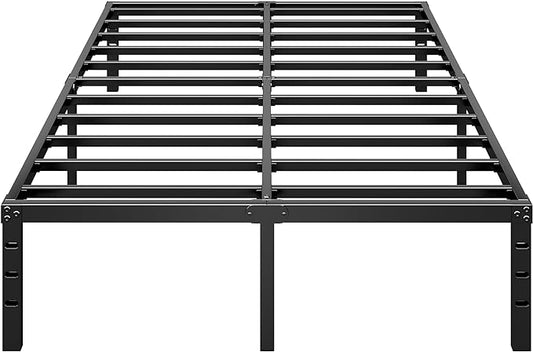 HLIPHA Metal Platform Bed Frame 14 Inch Tall,No Box Spring Needed,King Size Bed with Heavy Duty Strong Support Slats,Easy to Assemble,Black