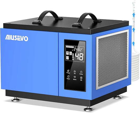 75 Pints Crawl Space Dehumidifier with Pump and Drain Hose, Commercial Dehumidifier for Basement up to 5,200 Sq. Ft for Water Damage, Attic, Garage, Industrial, Auto Defrost, Humidity Control