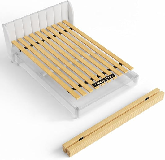 Wooden Full Bed Slats for Support Under Mattress – Replacement Wood Slats for Full Size Bed Frame – Under Mattress Support Without Extra Height – 3.38-Inch Standard Width