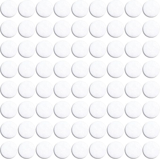 80pcs Aromatherapy Refill Felt Pads, 0.67in/17mm Unscented Air Freshener Replacement Pads, Perfumes Refill Tablets for Car Diffuser- White