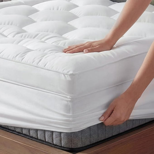 Full Size Mattress Topper, 3 Inch Hybrid Filling for Balanced Sleep, Extra Thick Mattress Topper with Breathable Cover, Universal Fit for Bedrooms, Guest Rooms & RVs