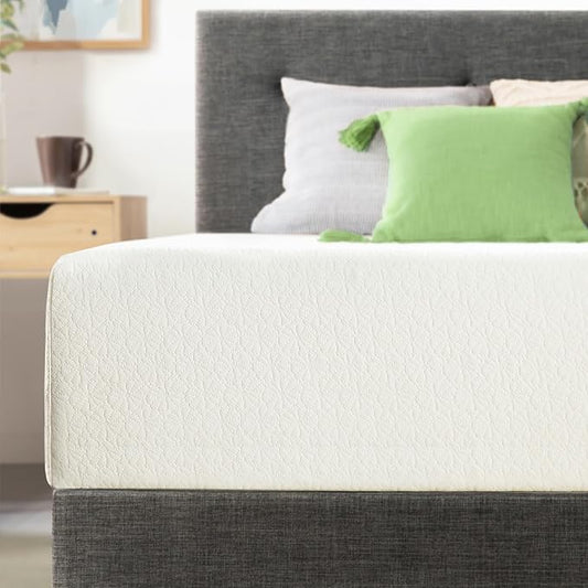 Best Price Mattress 12 Inch Cal King Mattress Bed-In-A-Box, Green Tea Memory Foam, White